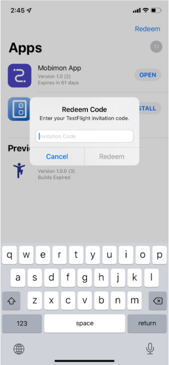 In TestFlight, for the phone, user can press Redeem Code to ultimately install the build